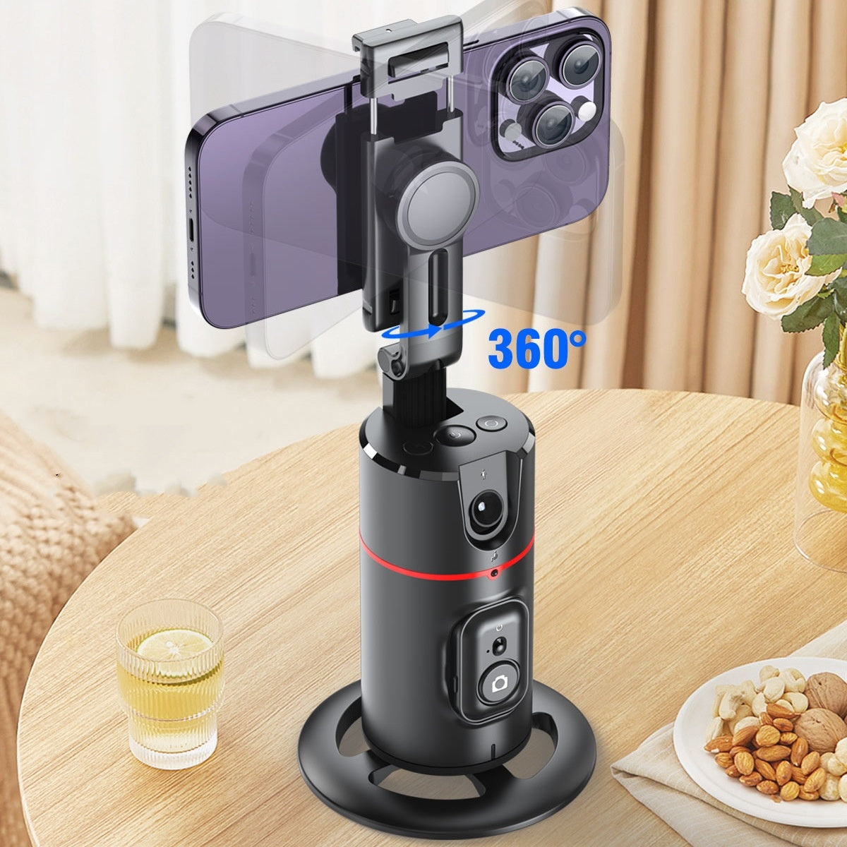 360° Intelligenter KI-Gimbal mit Gesichtserkennung & Stativ
