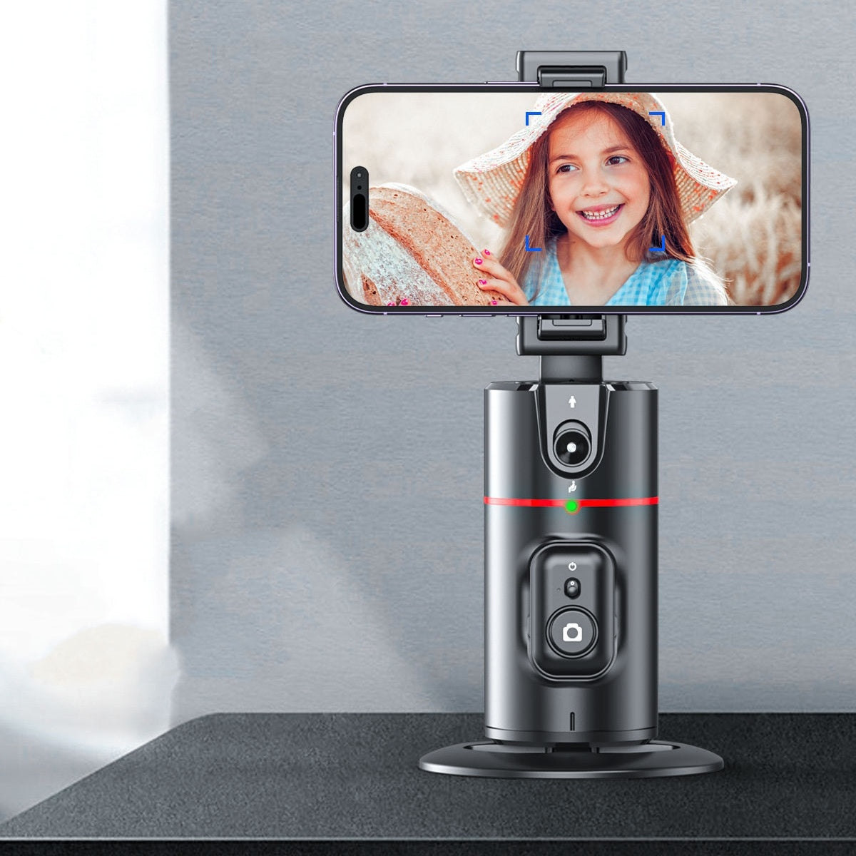 360° Intelligenter KI-Gimbal mit Gesichtserkennung & Stativ