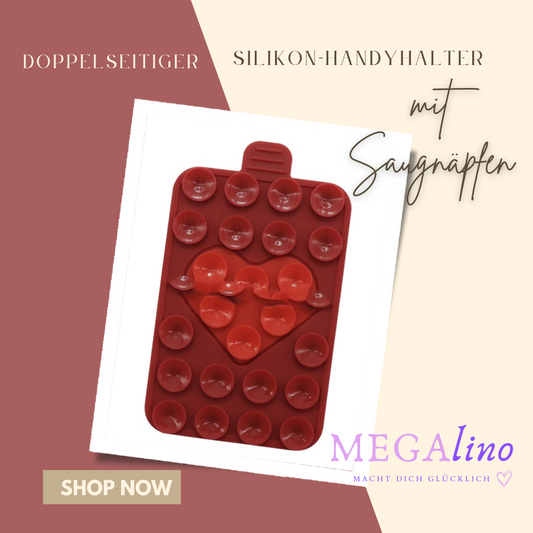 Doppelseitiger Silikon-Handyhalter mit Saugnäpfen